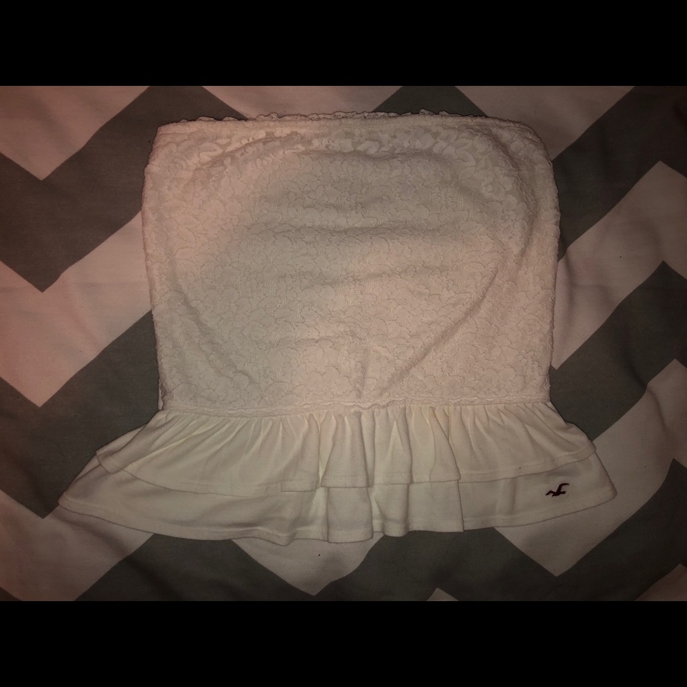 White Lace Hollister Tube Top